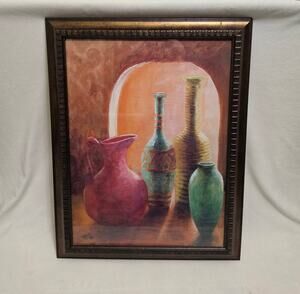 Framed Still Life Art Print Pottery Vases Tuscan Warm Tones Kirkland's Home28x22